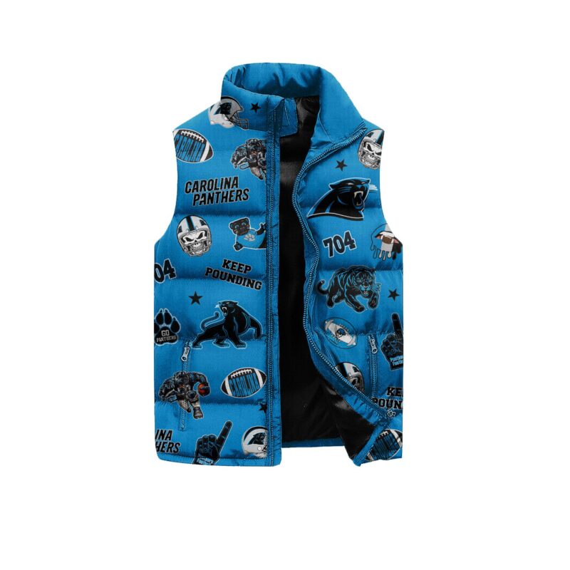 Carolina Panthers Sleeveless Coat Sleeveless Vest Gift For Fans 1 1