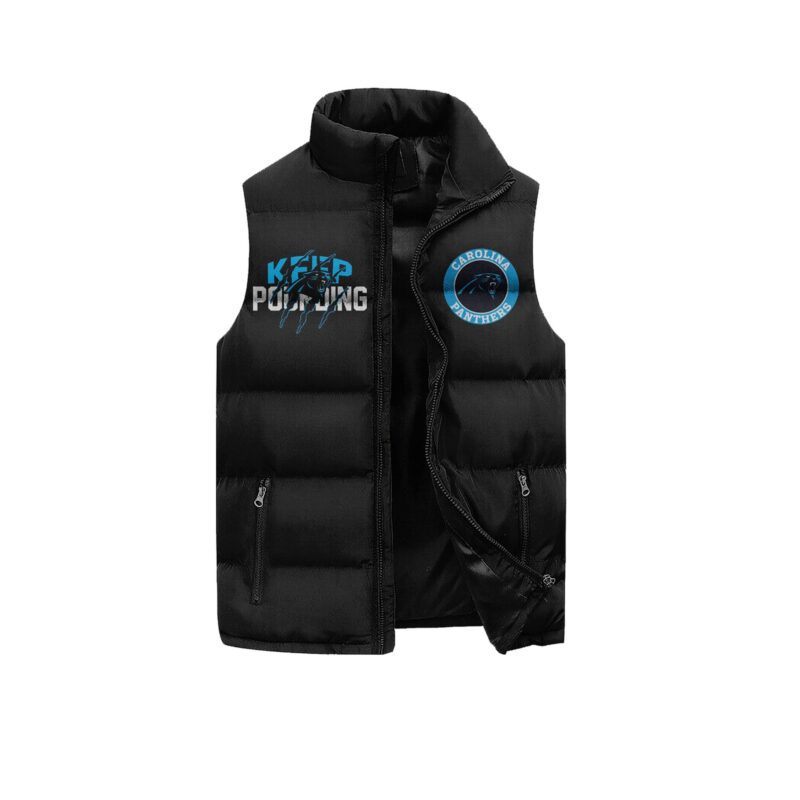 Carolina Panthers Sleeveless Coat Sleeveless Vest Gift For Fans 1 2