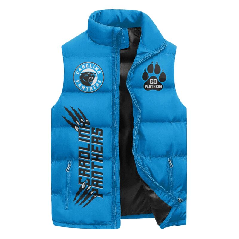 Carolina Panthers Sleeveless Coat Sleeveless Vest Gift For Fans 1