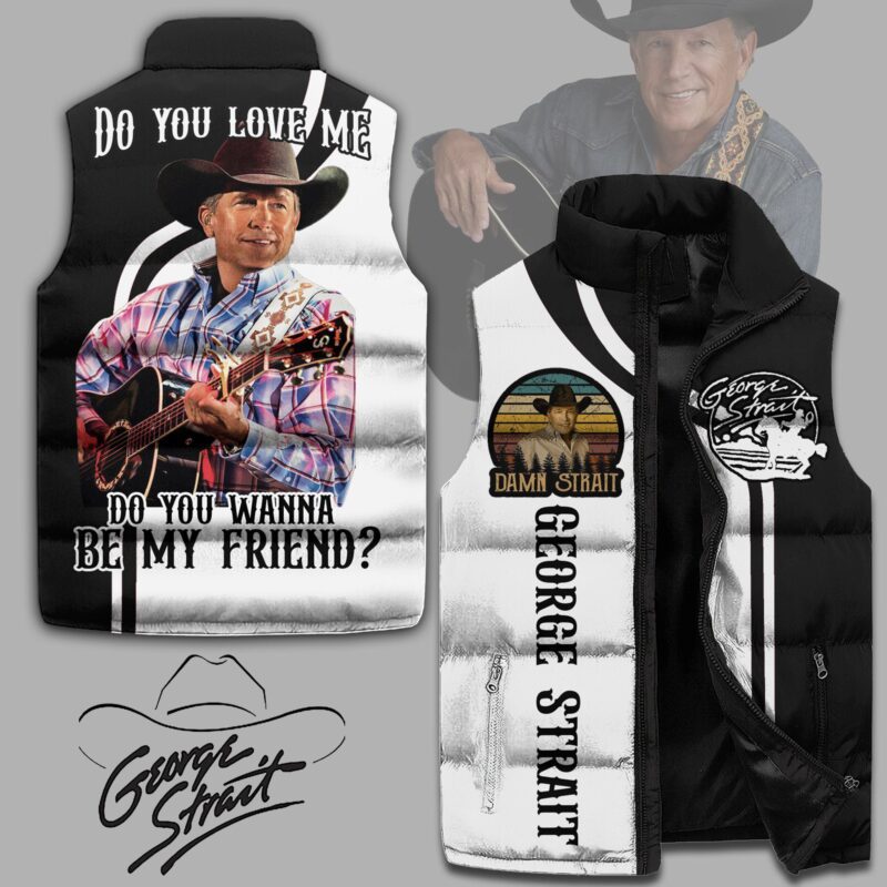 Check Yes or No George Strait Sleeveless Coat Sleeveless Vest Gift For Fans CCS4113