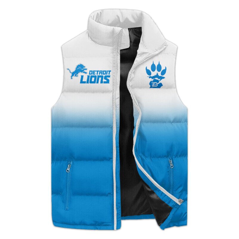Detroit Lions Sleeveless Coat Sleeveless Vest Gift For Fans 1