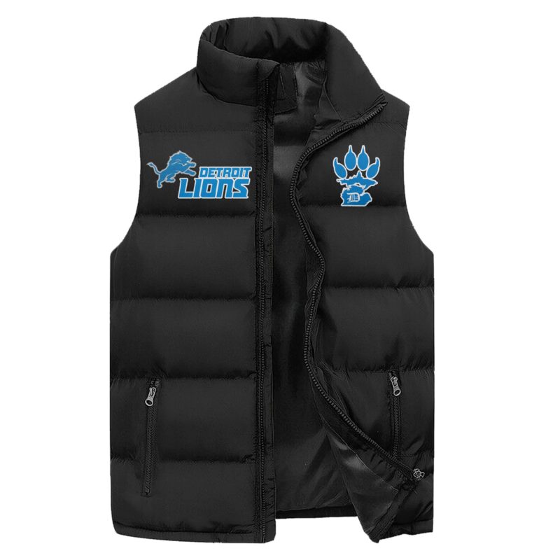 Detroit Lions Sleeveless Coat Sleeveless Vest Gift For Fans CCS4189 1
