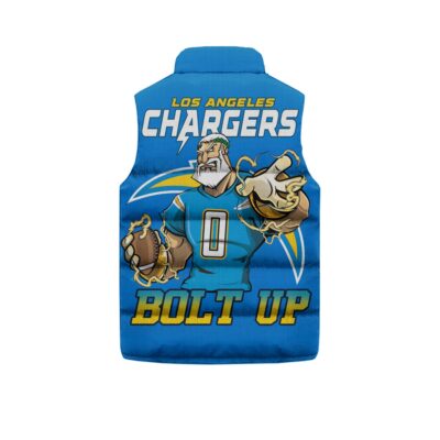 Los Angeles Chargers Sleeveless Coat Sleeveless Vest Gift For Fans 2 Los Angeles Chargers Sleeveless Coat Sleeveless Vest Gift For Fans 2