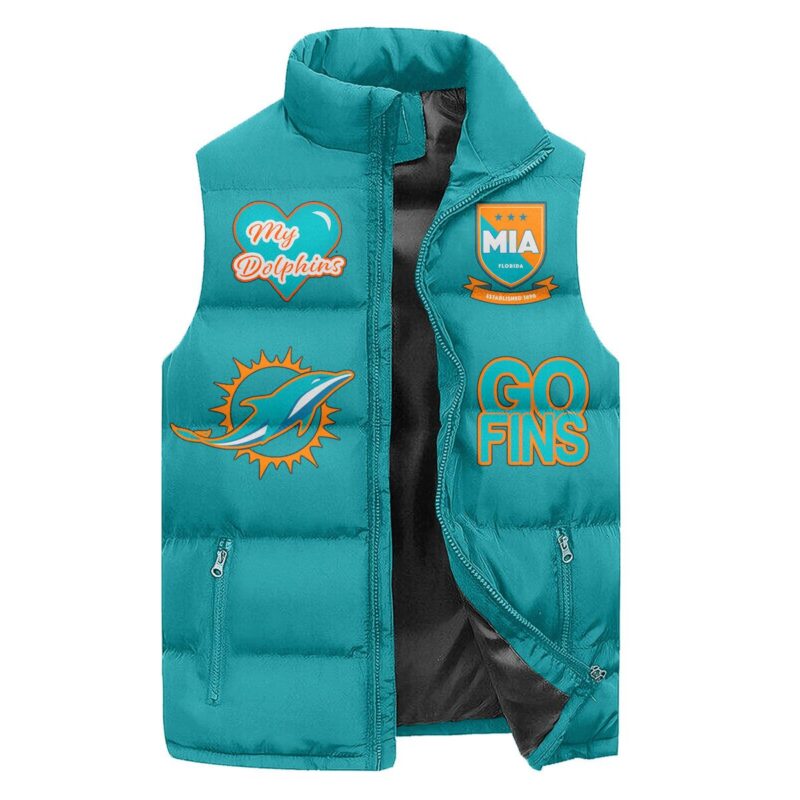 Miami Dolphins Sleeveless Coat Sleeveless Vest Gift For Fans CCS4208 1