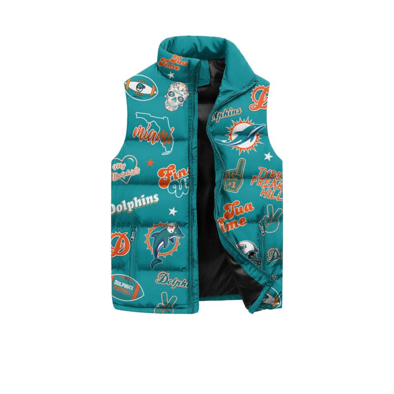 Miami Dolphins Sleeveless Coat Sleeveless Vest Gift For Fans CCS4221 1