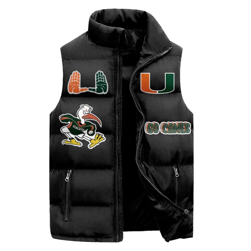 Miami Hurricanes football Sleeveless Coat Sleeveless Vest Gift For Fans CCS4078 1