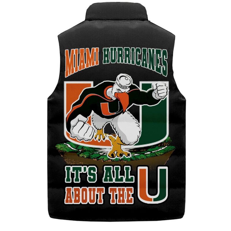 Miami Hurricanes football Sleeveless Coat Sleeveless Vest Gift For Fans CCS4178 2