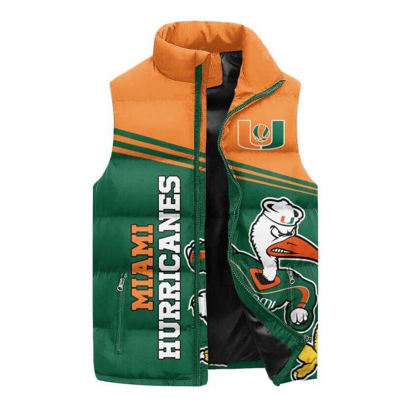 Miami Hurricanes mens basketball Sleeveless Coat Sleeveless Vest Gift For Fans CCS4079 1
