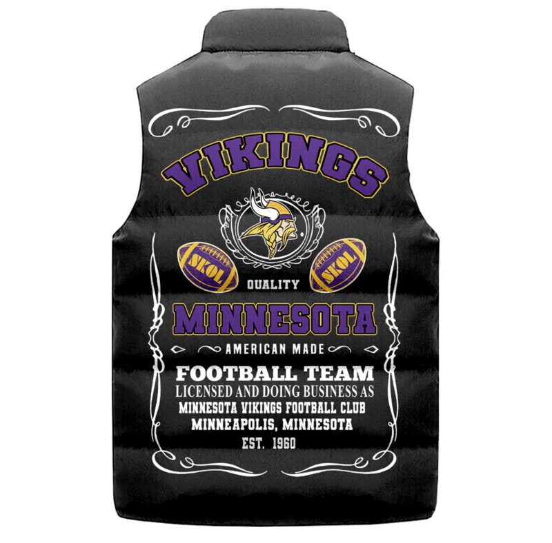 Minnesota Vikings Sleeveless Coat Sleeveless Vest Gift For Fans CCS4188 2