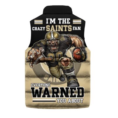 New Orleans Saints Sleeveless Coat Sleeveless Vest Gift For Fans 2 New Orleans Saints Sleeveless Coat Sleeveless Vest Gift For Fans 2