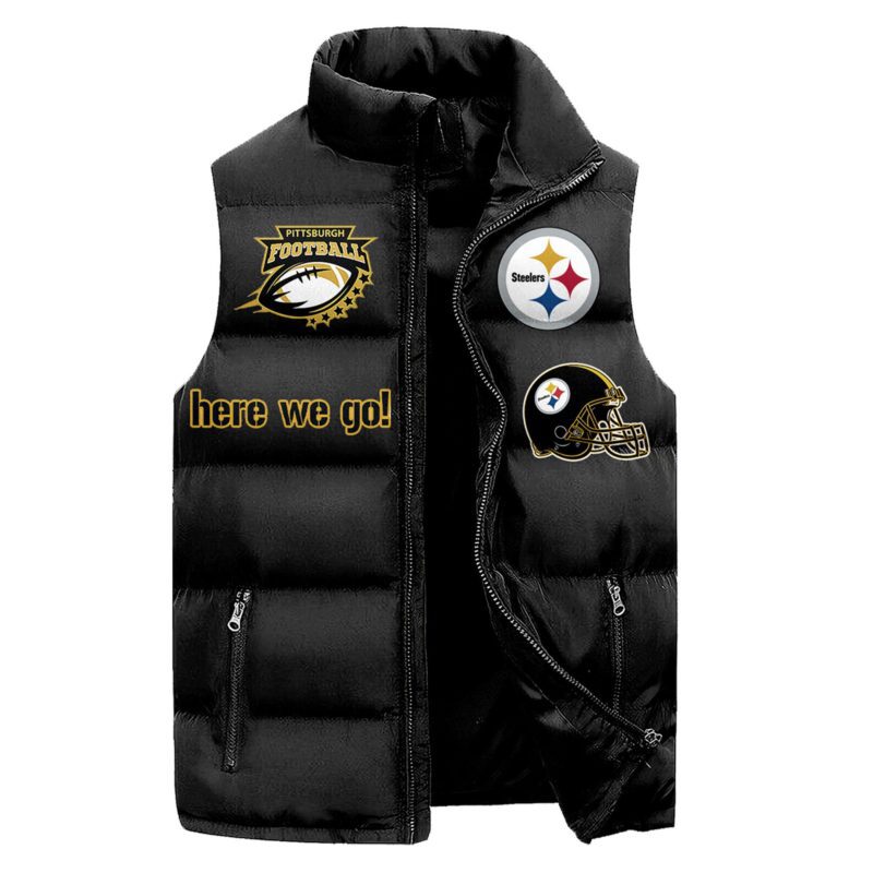 Pittsburgh Steelers Sleeveless Coat Sleeveless Vest Gift For Fans CCS4122 1