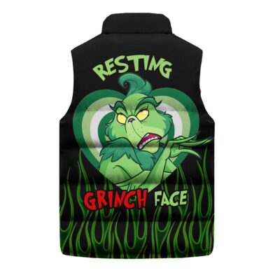 Resting Grinch Face Resting Grinch Face Sleeveless Coat Sleeveless Vest Gift For Fans CCS4083 1