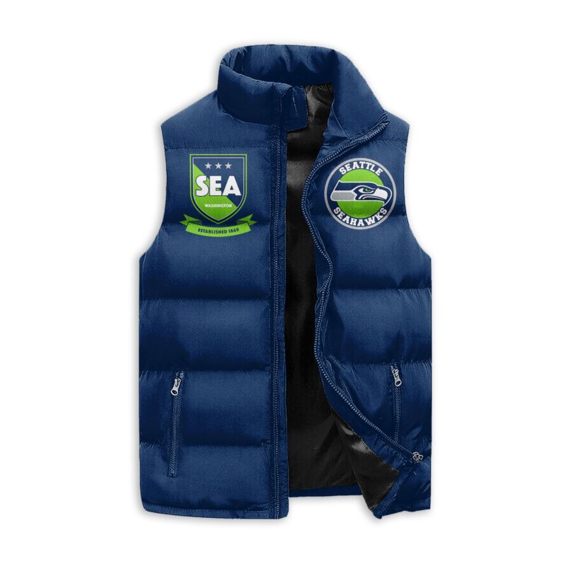 Seattle Seahawks Sleeveless Coat Sleeveless Vest Gift For Fans 1