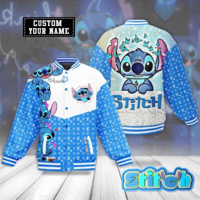Stitch x LV Baseball Jacket For Fan CFB1587
