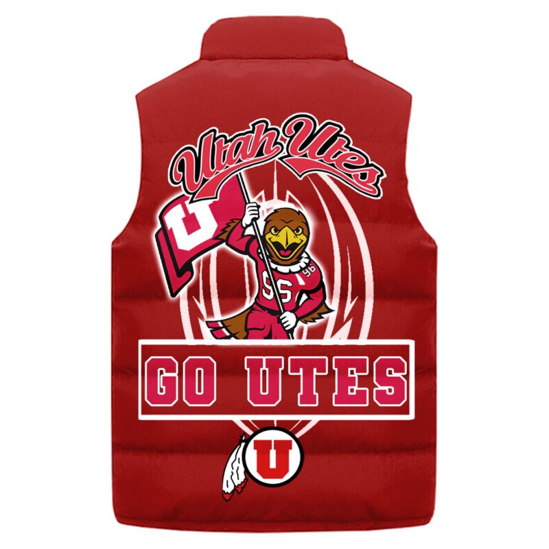 Utah Utes football Sleeveless Coat Sleeveless Vest Gift For Fans CCS4057 2