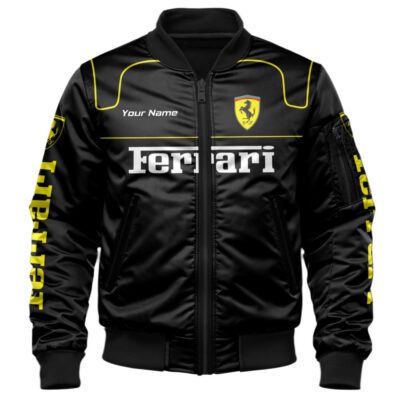 Ferrari Bomber Jacket For Car-Racing Fans LBB1104 1 Ferrari Bomber Jacket For Car Racing Fans LBB1104 1