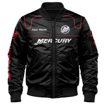 Mercury Marine Bomber Jacket For Car-Racing Fans LBB1152 1 Mercury Marine Bomber Jacket For Car Racing Fans LBB1152 1