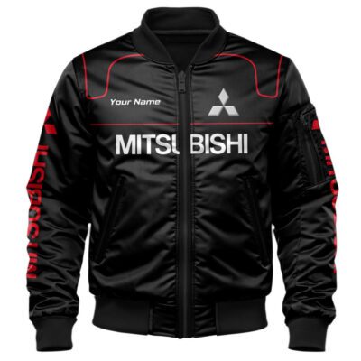 Mitsubishi Bomber Jacket For Car-Racing Fans LBB1118 1 Mitsubishi Bomber Jacket For Car Racing Fans LBB1118 1