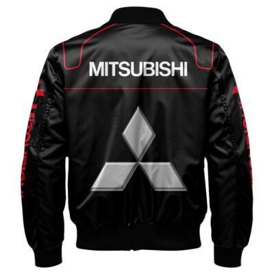 Mitsubishi Bomber Jacket For Car-Racing Fans LBB1118 2 Mitsubishi Bomber Jacket For Car Racing Fans LBB1118 2