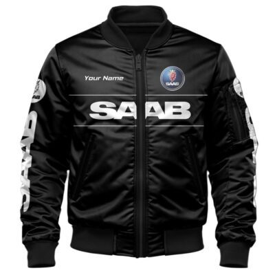 Saab Bomber Jacket For Car-Racing Fans LBB1220 1 Saab Bomber Jacket For Car Racing Fans LBB1220 1
