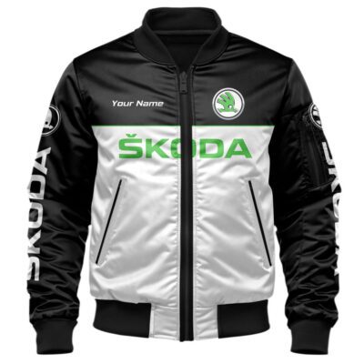Skoda Bomber Jacket For Car-Racing Fans LBB1030 1 Skoda Bomber Jacket For Car Racing Fans LBB1030 1
