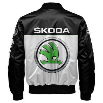 Skoda Bomber Jacket For Car-Racing Fans LBB1030 2 Skoda Bomber Jacket For Car Racing Fans LBB1030 2