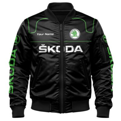 Skoda Bomber Jacket For Car-Racing Fans LBB1135 1 Skoda Bomber Jacket For Car Racing Fans LBB1135 1