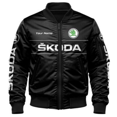 Skoda Bomber Jacket For Car-Racing Fans LBB1221 1 Skoda Bomber Jacket For Car Racing Fans LBB1221 1
