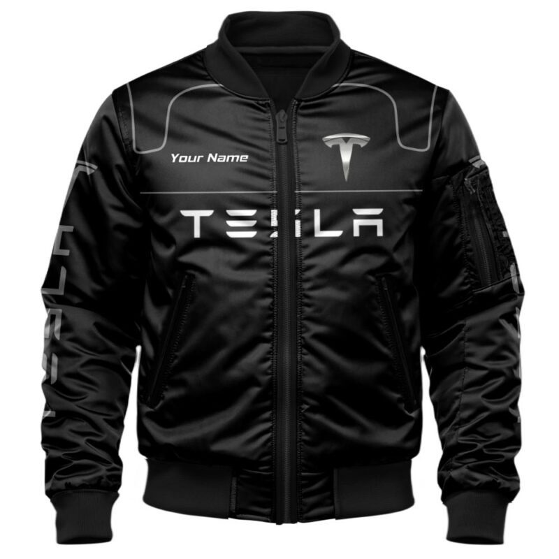 Tesla Bomber Jacket For Car Racing Fans LBB1125 1