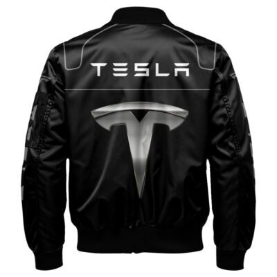 Tesla Bomber Jacket For Car-Racing Fans LBB1125 2 Tesla Bomber Jacket For Car Racing Fans LBB1125 2