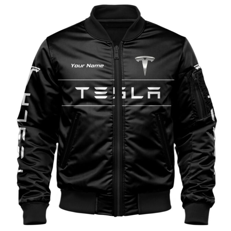 Tesla Bomber Jacket For Car Racing Fans LBB1236 1