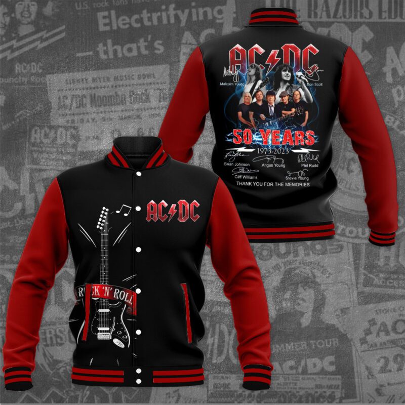 AC/DC Music Baseball Jacket For Fan CFB1159