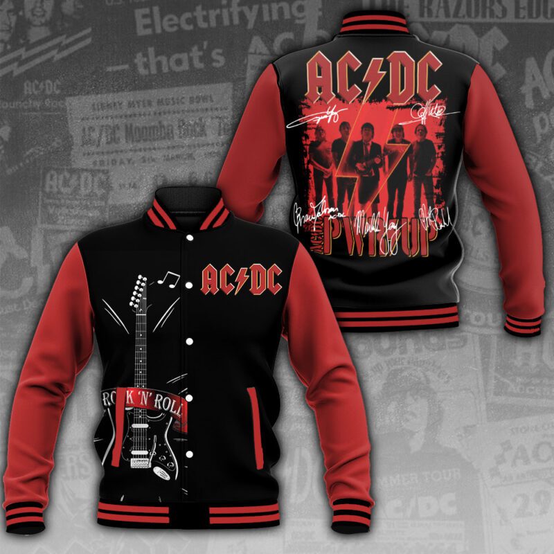 AC/DC Music Baseball Jacket For Fan CFB1255