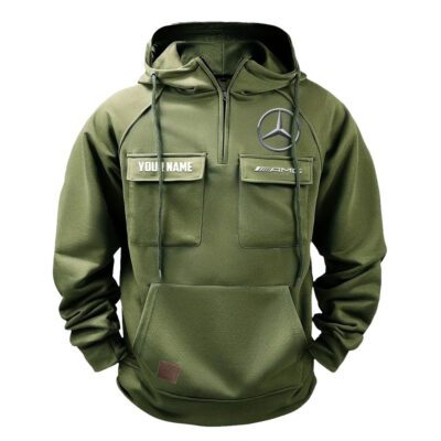 AMG Vintage Quarter Zip Hoodie Retro Hoodie LQZ1264 2
