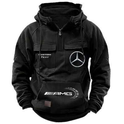 AMG Vintage Quarter Zip Hoodie Retro Hoodie LQZ1465 1