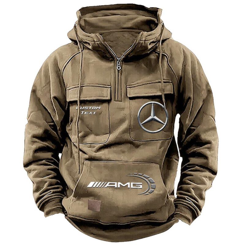 AMG Vintage Quarter Zip Hoodie Retro Hoodie LQZ1465 4