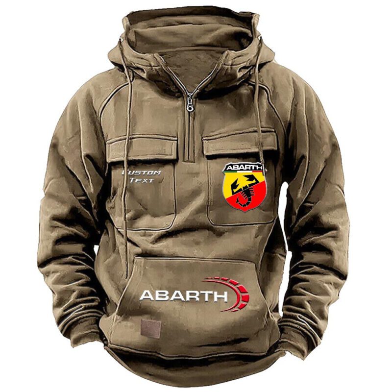 Abarth Vintage Quarter Zip Hoodie Retro Hoodie LQZ1518 4