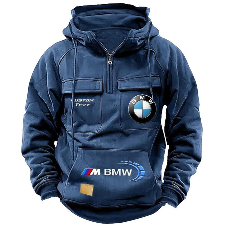 BMW M Vintage Quarter Zip Hoodie Retro Hoodie LQZ1460 2