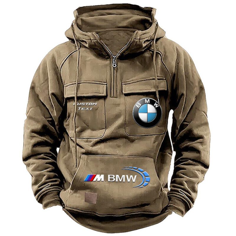 BMW M Vintage Quarter Zip Hoodie Retro Hoodie LQZ1460 4