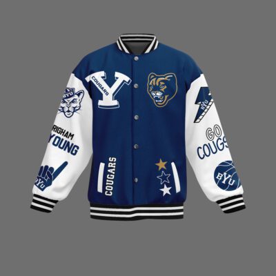 BYU Cougars NCAA Baseball Jacket For Fan CFB2099 1 BYU Cougars NCAA Baseball Jacket For Fan CFB2099 1