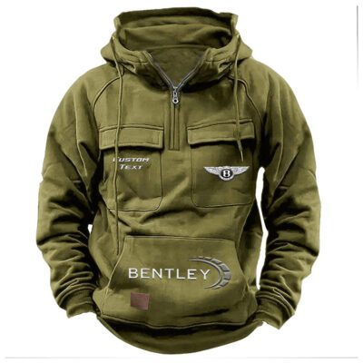 Bentley Vintage Quarter Zip Hoodie Retro Hoodie LQZ1458 3 Bentley Vintage Quarter Zip Hoodie Retro Hoodie LQZ1458 3