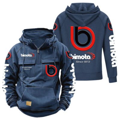 Bimota Vintage Quarter Zip Hoodie Retro Hoodie LQZ1321 2 Bimota Vintage Quarter Zip Hoodie Retro Hoodie LQZ1321 2