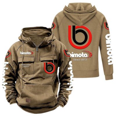 Bimota Vintage Quarter Zip Hoodie Retro Hoodie LQZ1321 4 Bimota Vintage Quarter Zip Hoodie Retro Hoodie LQZ1321 4