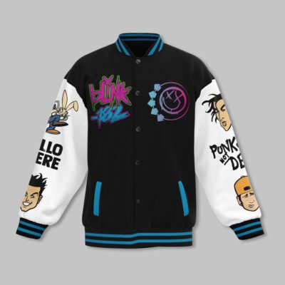 Blink 182 Baseball Jacket For Fan CFB2128 1 Blink 182 Baseball Jacket For Fan CFB2128 1