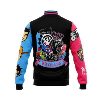 Blink 182 Baseball Jacket For Fan CFB2133 2 Blink 182 Baseball Jacket For Fan CFB2133 2