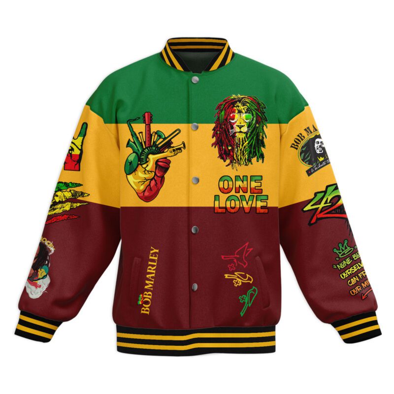 Bob Marley Baseball Jacket For Fan CFB2118 1