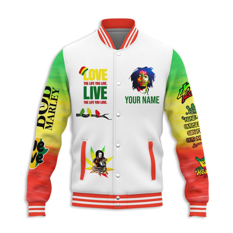 Bob Marley Baseball Jacket For Fan CFB2120 1