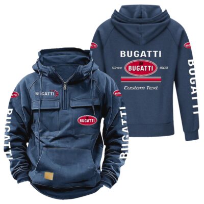 Bugatti Vintage Quarter Zip Hoodie Retro Hoodie LQZ1088 2 Bugatti Vintage Quarter Zip Hoodie Retro Hoodie LQZ1088 2