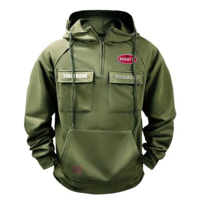 Bugatti Vintage Quarter Zip Hoodie Retro Hoodie LQZ1274 2 Bugatti Vintage Quarter Zip Hoodie Retro Hoodie LQZ1274 2