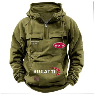 Bugatti Vintage Quarter Zip Hoodie Retro Hoodie LQZ1468 3 Bugatti Vintage Quarter Zip Hoodie Retro Hoodie LQZ1468 3